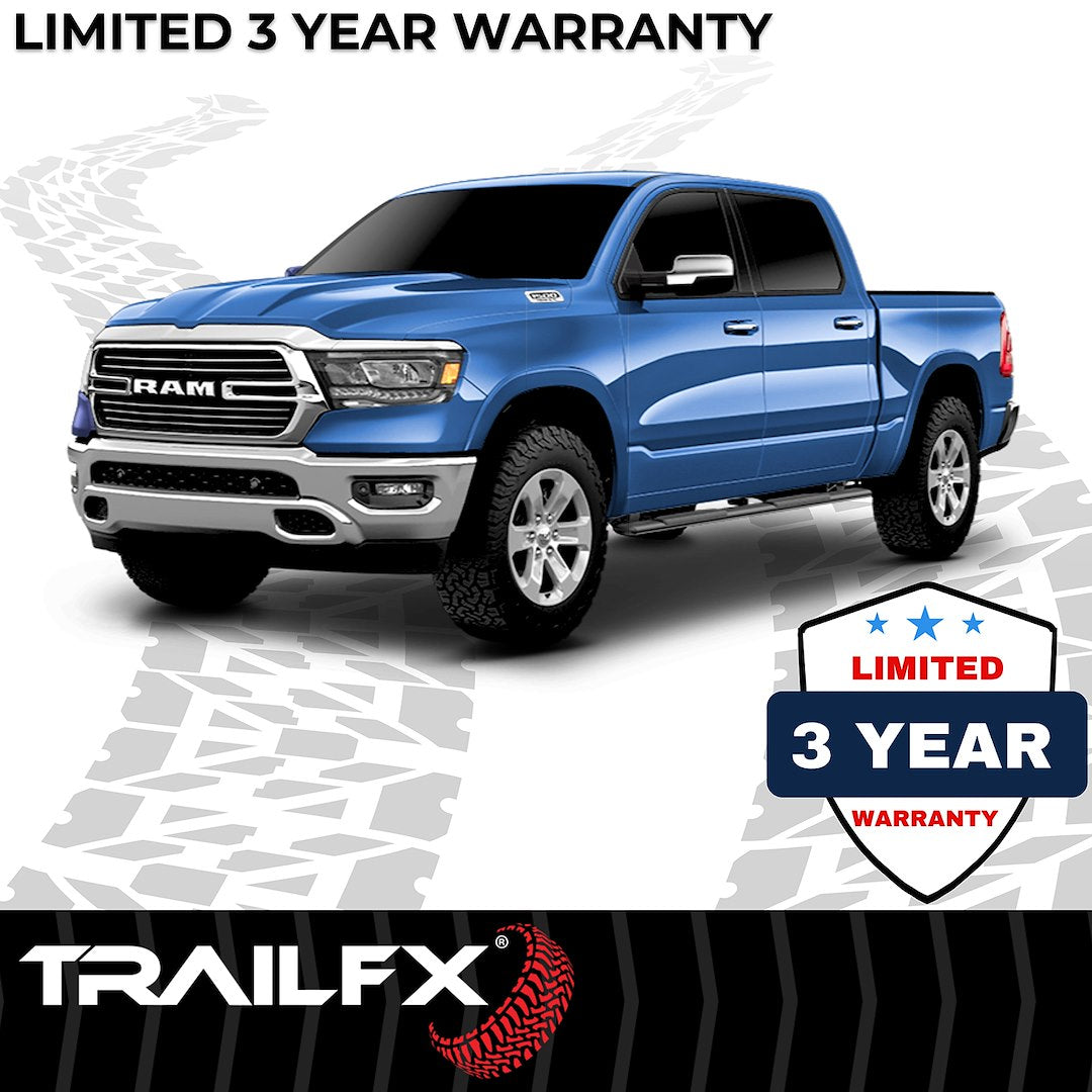 Product of TrailFX A4012B TFX 4" Trapezoid Side Steps Nerf Bar With Surface Steps 