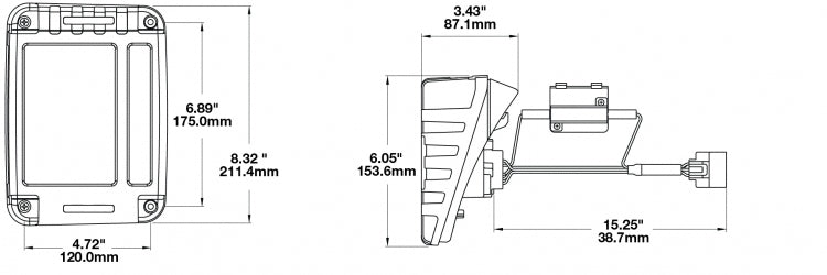 Product of J.W. Speaker 0347531 279 J Series Tail Light Assembly 