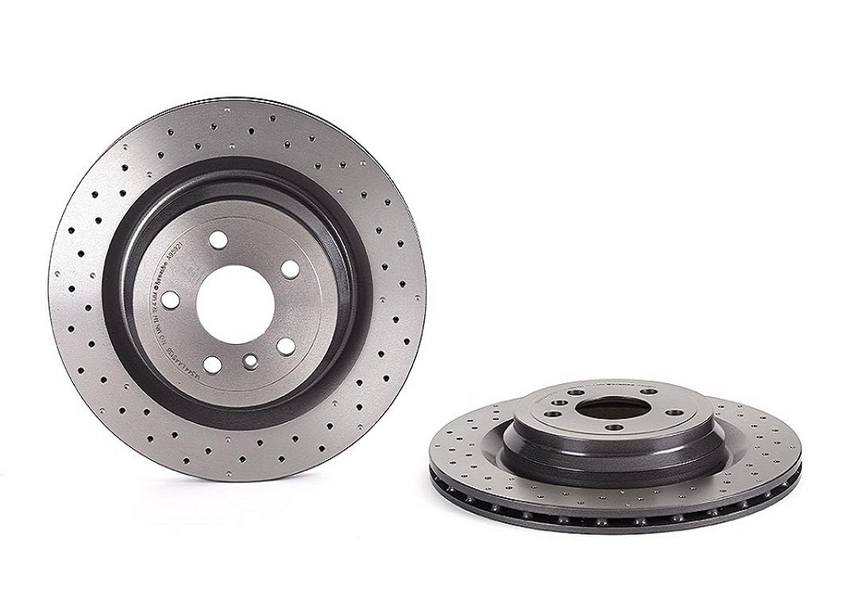 Product of Brembo 09A95921C02 Vented Cross Drilled 1 Piece Brake Rotor 