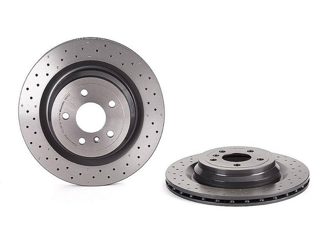Product of Brembo 09A95921C02 Vented Cross Drilled 1 Piece Brake Rotor 