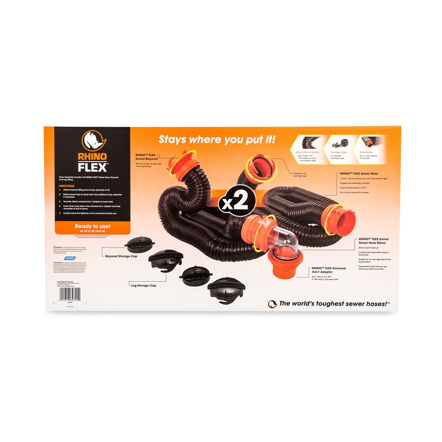 Product of Camco 39741 20 Feet Black Sewer Hose Yes 