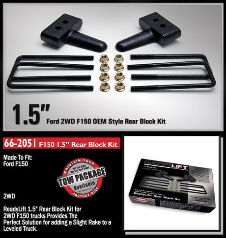 Readylift 66-2051 Leaf Spring Block Kit||66-2051fordf1502004-20112wd1.Jpg||86||r90662051||1091545