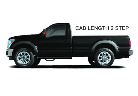 Product of N-Fab F1755RC-TX Cab Length Nerf Bar With Drop Down Steps 