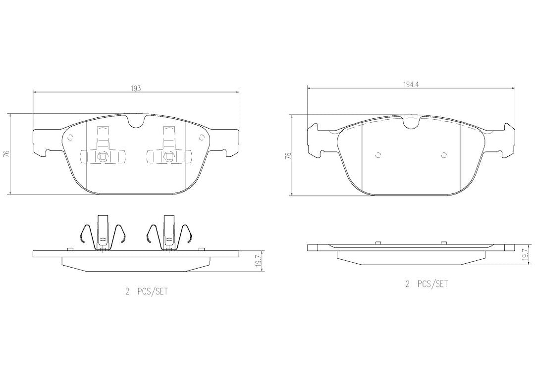 Product of Brembo P86023N Brake Pad - Set Of 4 
