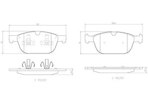 Product of Brembo P86023N Brake Pad - Set Of 4 