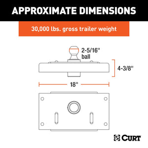 Curt 60614 Gooseneck Trailer Hitch||60614_3008x1990_Ca.Jpg||88||c9360614||1037630