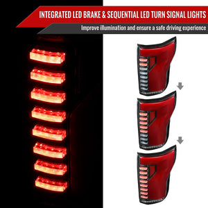 Spec-D Tuning Lt-F15015jrled-Sq-Rs Tail Light Assembly||||86||sdtltf15015jr||1918980