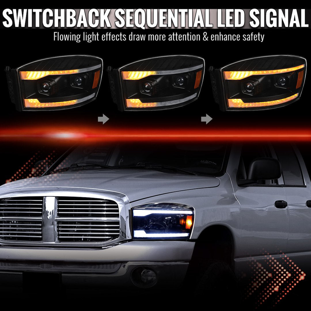 Spec-D Tuning 2lhp-Ram06jm-Sq-Rs Headlight Assembly||2lhp-Ram06jm-Sq-Rs_1.Jpg||86||sdt2lhpram06j||2219486