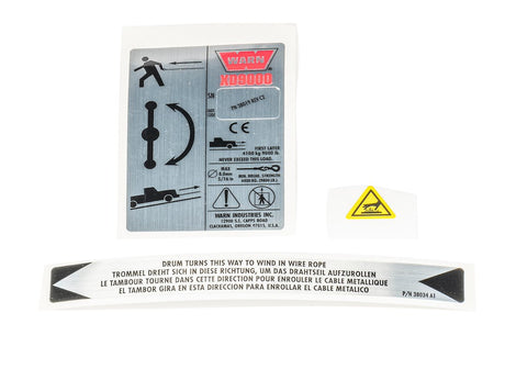 Product of Warn 38306 Winch Label