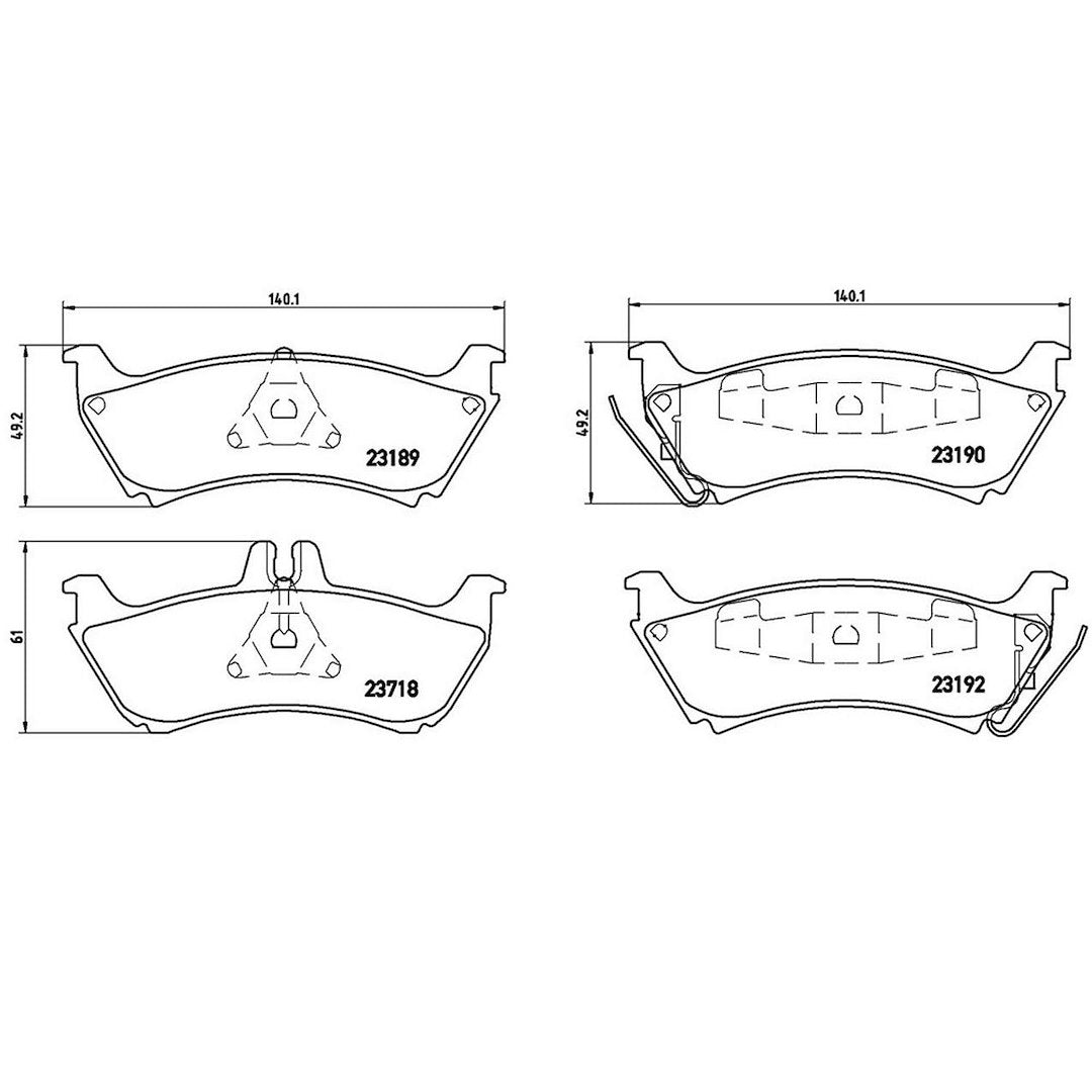 Product of Brembo P50044 Brake Pad - Set Of 4 