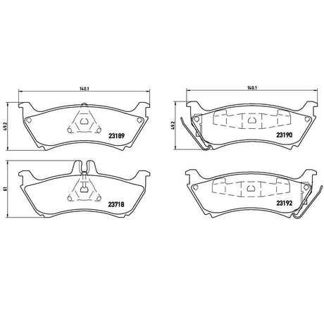 Product of Brembo P50044 Brake Pad - Set Of 4 