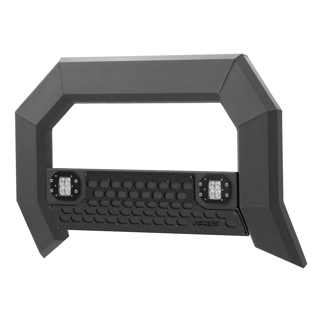 Product of Aries 2163102 Bull Bar Black Carbide Powder Coated 5-1/2 Inch Yes with skid plate 
