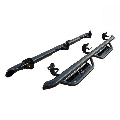 Product of Ranch Hand RSD101M1B4S Nerf Bar - Truck Wheel to Wheel Nerf Bar With Drop Down Steps 