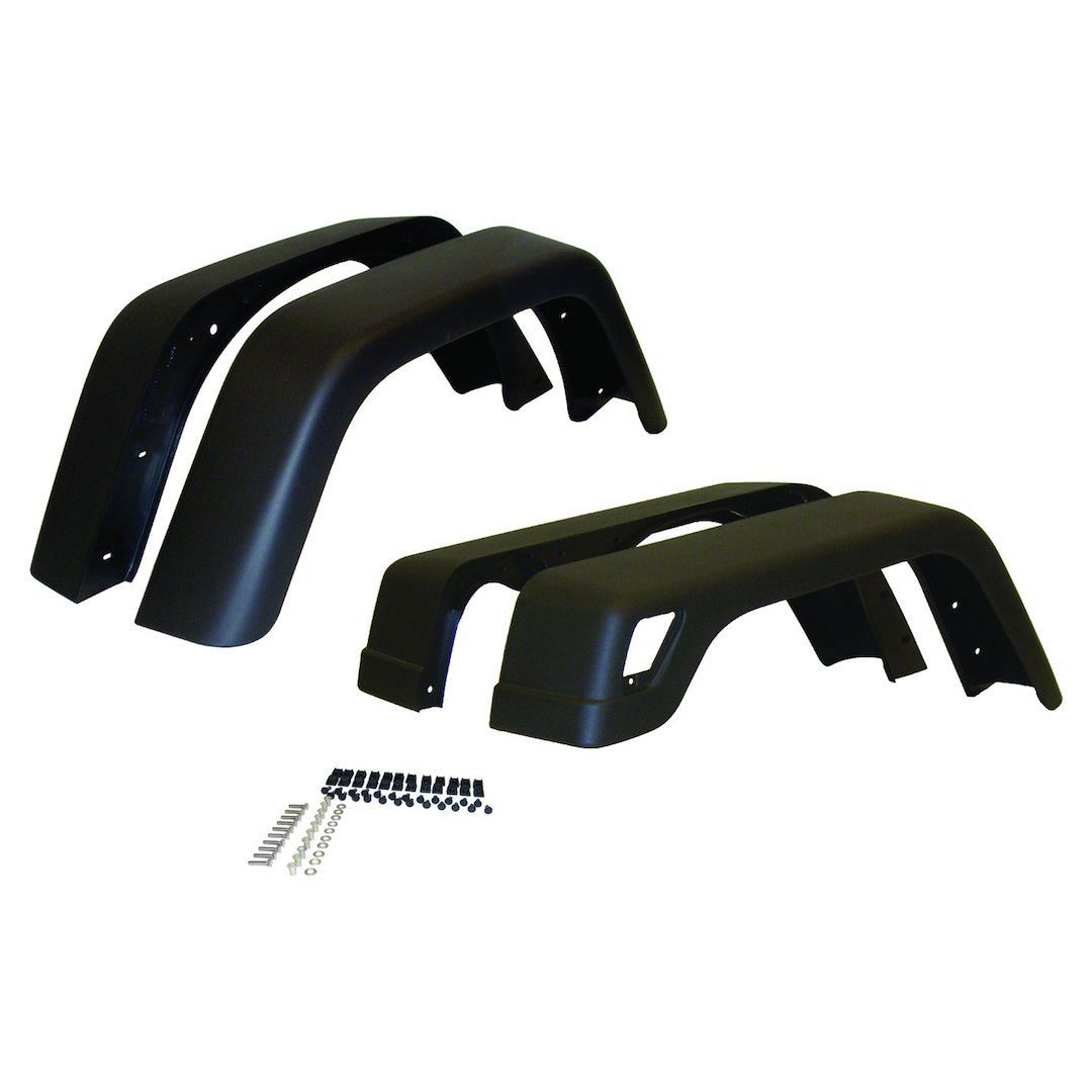 Product of Crown Automotive 55254918K7 Non-Exposed Fasteners Black Fender Flare - Set Of 4 