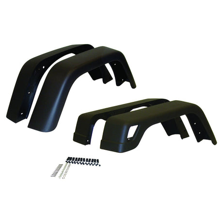 Product of Crown Automotive 55254918K7 Non-Exposed Fasteners Black Fender Flare - Set Of 4 