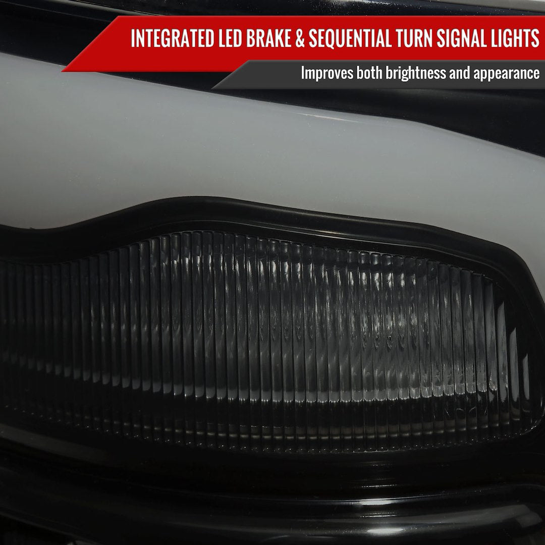 Product of Spec-D Tuning LT-RAM13BBLED-SQ-RS Tail Light Assembly 