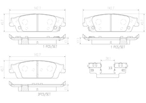 Product of Brembo P10068N Brake Pad - Set Of 4 