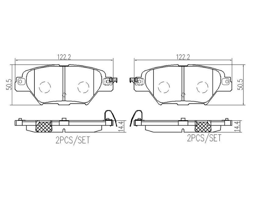Product of Brembo P49062N Brake Pad - Set Of 4 