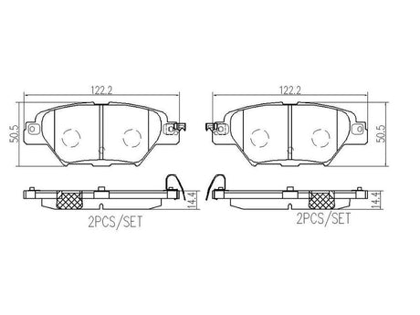 Product of Brembo P49062N Brake Pad - Set Of 4 