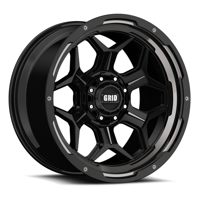 Product of Grid Wheels 20x9 Black With Natural Lip Wheel - Not Applicable Bolt Pattern 