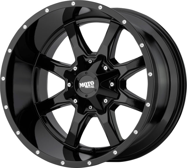 Product of Moto Metal Wheels 20x10 Black With Natural Accents Wheel - 6x5.31 Bolt Pattern 