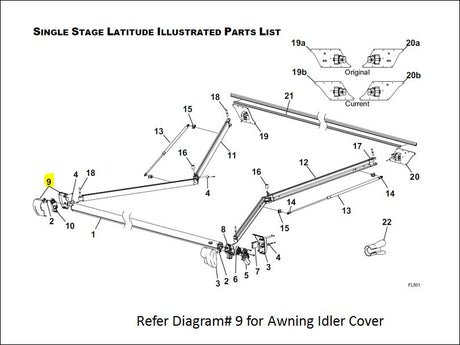 Carefree Rv R001785-005 Awning Idler Head Cover||r001785-005.Jpg||85||c6fr001785005||983599