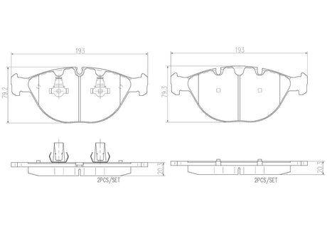 Product of Brembo P06028N Brake Pad - Set Of 4 