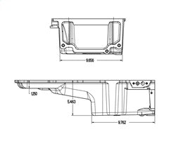 Holley Performance 302-2 Oil Pan||302-2dims.Jpg||88||h193022||1058328