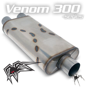 Product of Black Widow Exhaust BWSDV3-33 Venom 300-Series Stainless Steel Exhaust Muffler 