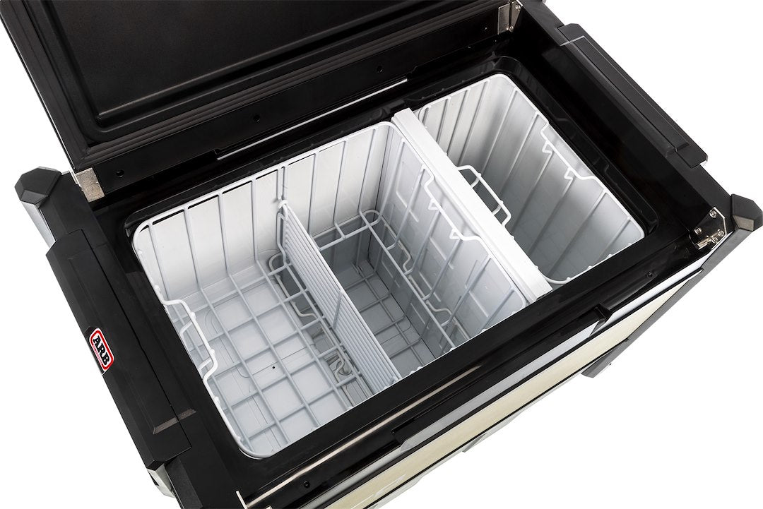 Product of ARB 2.4 Cubic Feet Dual Compartment 1 Door Refrigerator , Black/ Tan 
