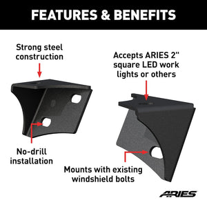 Aries Ar15800 Windshield Hinge Light Bracket||ar15800_3008x1990_Fa.Jpg||87||a1sar15800||1134747