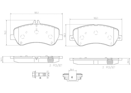 Product of Brembo P50086N Brake Pad - Set Of 4 