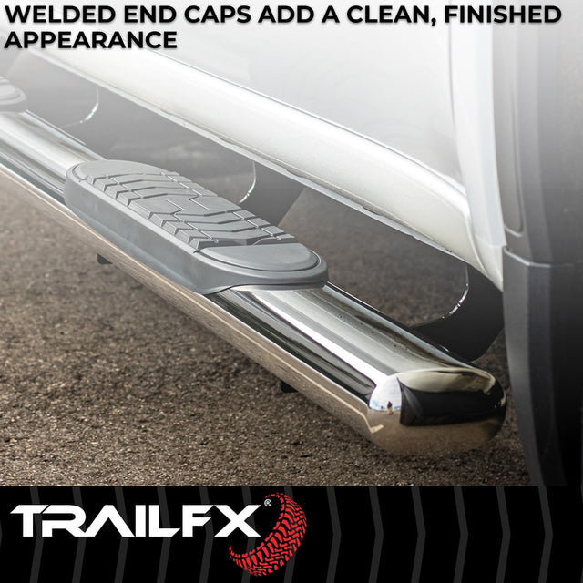 Product of TrailFX A7101S TFX 5" Oval Straight Side Bars Nerf Bar With Surface Steps 