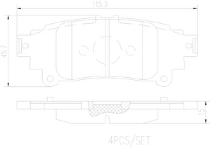 Brembo P83153n Brake Pad||p83153n_1.Png||86||brmp83153n||2104690