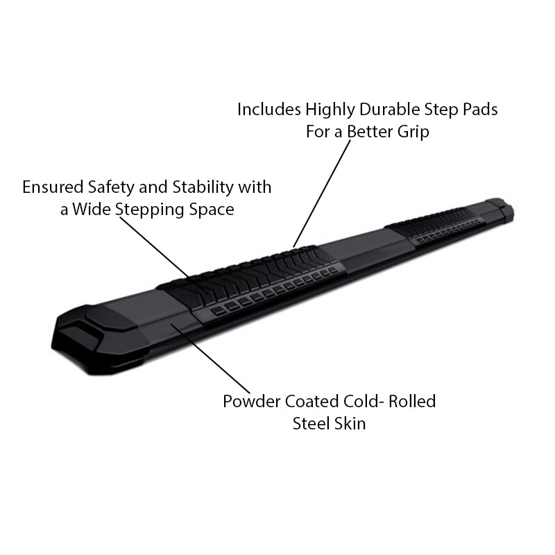 Product of Black Horse Offroad RN-DGRAM-19-85-BK Cutlass Running Board 