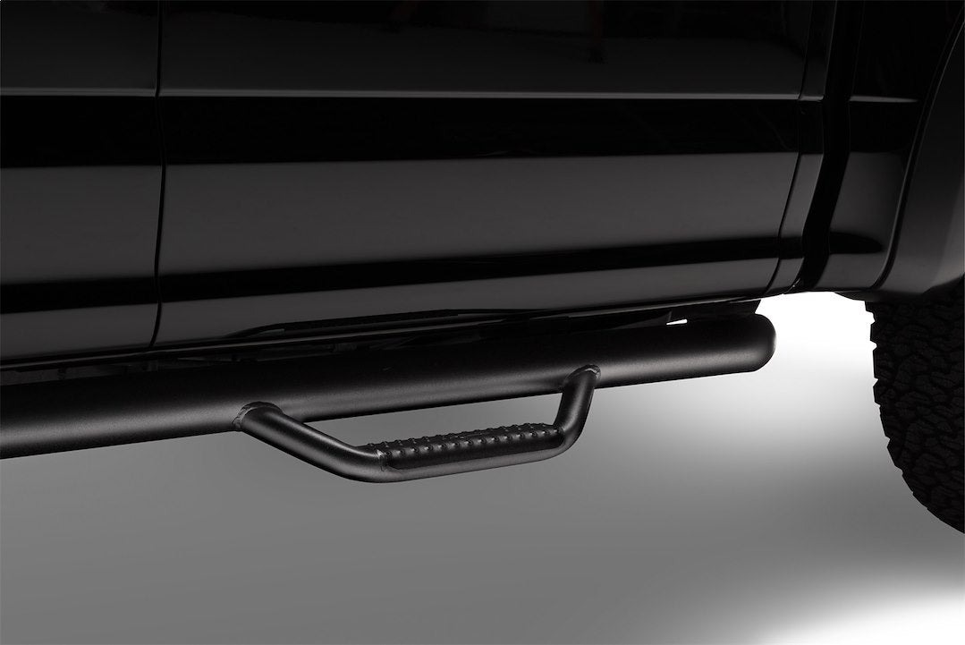 Product of N-Fab F1785CC-TX Cab Length Nerf Bar With Drop Down Steps 