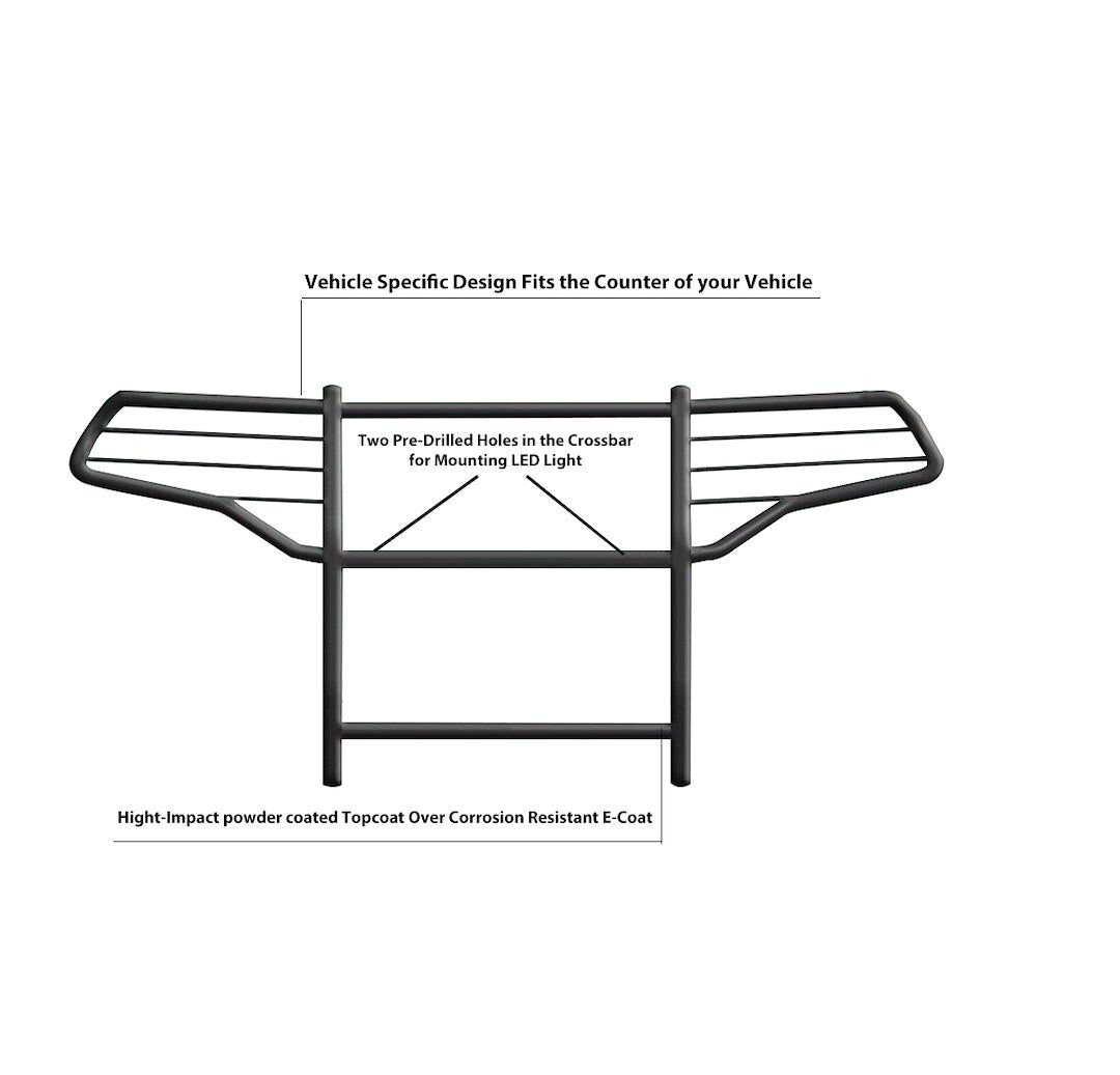 Product of Black Horse Offroad 17FJ31MA Grille Guard Modular Black Powder Coated 