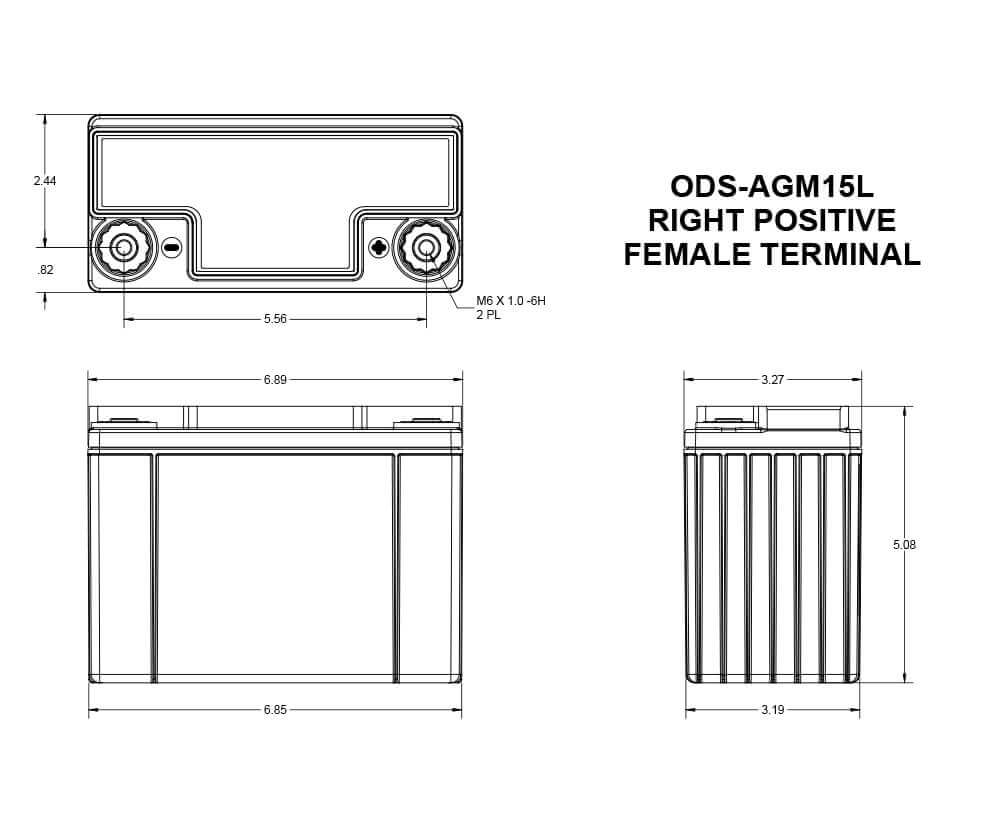 Product of Odyssey Battery Ods-Agm15l Battery