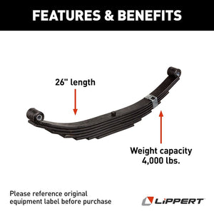 Product of Lippert Components 2021095282 Trailer Axle Leaf Spring