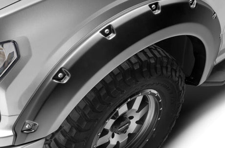 Product of Bushwacker 20945-02 Pocket Style/ Exposed Fasteners Black Fender Flare - Set Of 4 