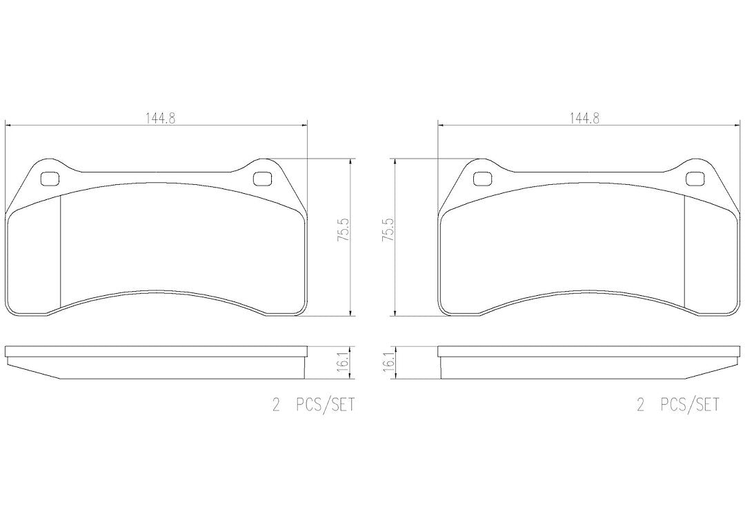 Product of Brembo P36014N Brake Pad - Set Of 4 