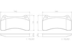 Product of Brembo P36014N Brake Pad - Set Of 4 