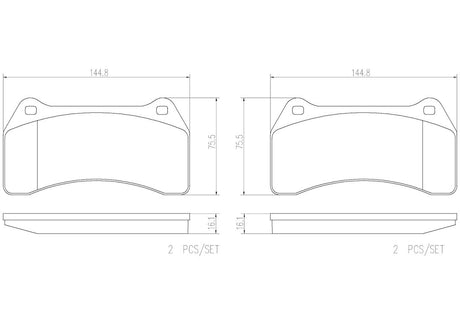 Product of Brembo P36014N Brake Pad - Set Of 4 