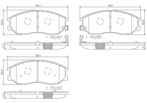 Product of Brembo P30078N Brake Pad - Set Of 4 
