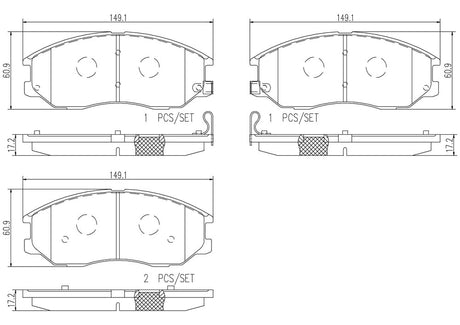 Product of Brembo P30078N Brake Pad - Set Of 4 