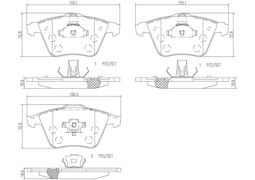 Product of Brembo P24057N Brake Pad - Set Of 4 
