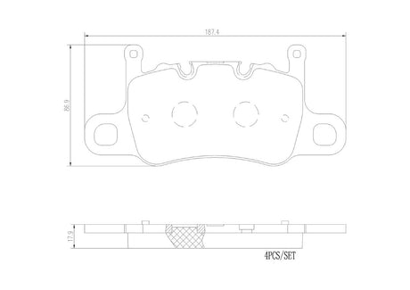 Product of Brembo P65037N Brake Pad - Set Of 4 