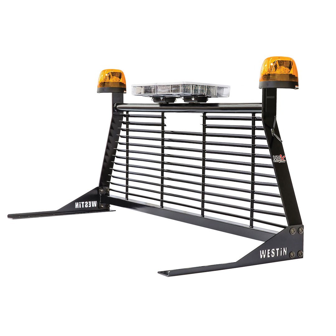 Product of Westin Automotive 57-8025 Bolt-On Black Powder Coated Bar Style Headache Rack 