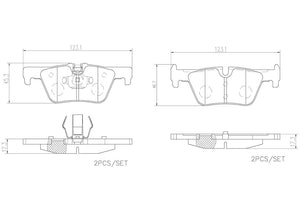 Product of Brembo P06071N Brake Pad - Set Of 4 
