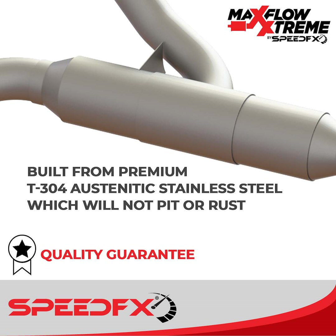 Product of SpeedFX 50601 MaxFlow Xtreme Axle Back System Single Exhaust System Kit 